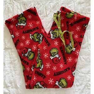 The Grinch Lounge Pants Dr. Seuss Women’s L Plush Fleece Sleepwear Soft Cozy